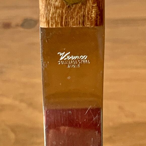 Vtg Vernco Potato Masher Chopper Hexagon Heavy Duty Stainless Wood Japan MCM - Picture 6 of 9